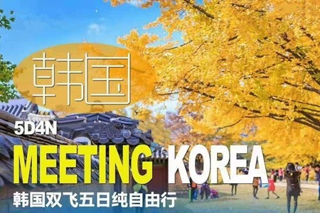 青岛去韩国首尔旅游5天纯自由行，韩国跟团旅游5天自由行价格