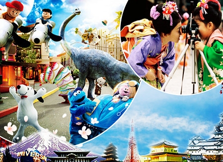 青岛到日本跟团旅游6天，大阪环球影城/迪士尼双乐园，日本半自由行跟团